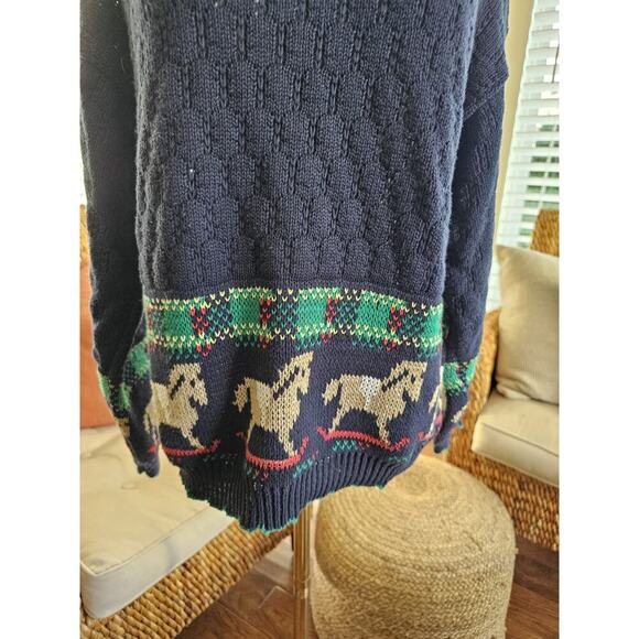 Worthington Vintage Rocking Horse Sweater Women’s Size S Made in USA - Picture 2 of 10